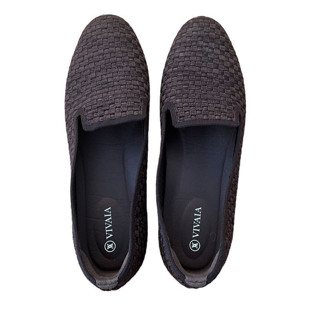 Vivaia Audrey Round-Toe Woven Knit Loafer Size 10 41.5
